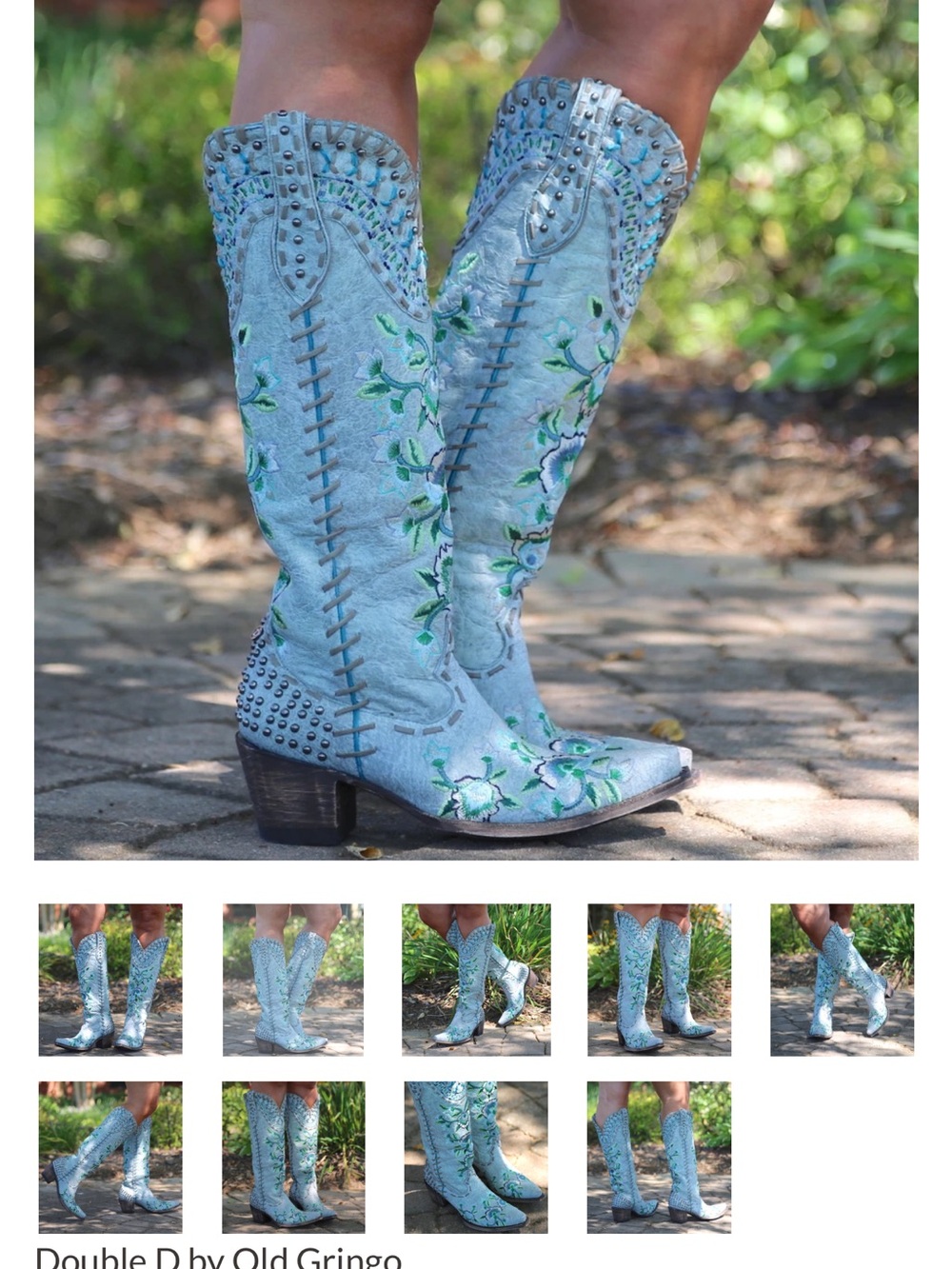 OLD GRINGO DOUBLE D RANCH Almost Famous Boot Vintage Ice -Sz 7.5 Like NEW IN BOX - Picture 12 of 13